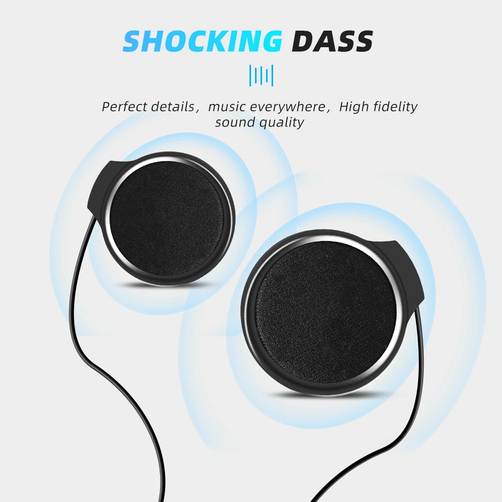 Motorcycle Helmet Bluetooth Headset Headphone Speakers Support Hands