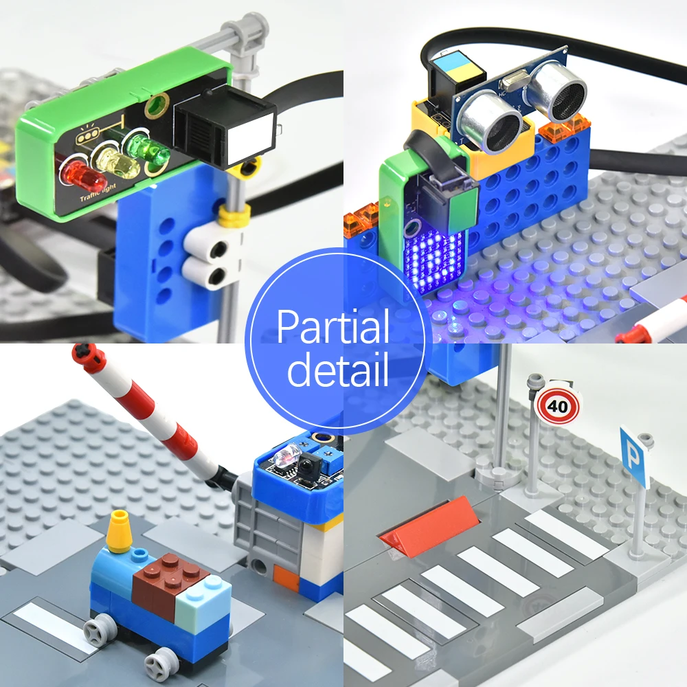 Kidsbits Intelligent Traffic System Kit DIY STEM Education Building Blocks Kit for Arduino