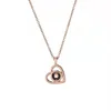 Collar de oro rosa en 100 idiomas