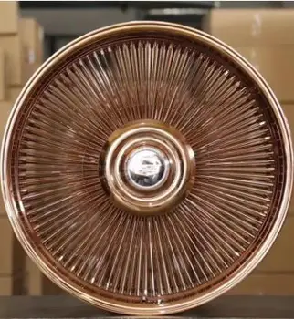 Customized 20 22 24 20 GOLD SPOKE WIRE WHEELS LUXURY FORGED ALLOY CAR AUTO RINES CHROME 200-SPOKE STRAIGHT LACE CHROME RIMS