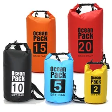 Multipurpose New Come PVC floating waterproof dry age bag ocean pack 2L-30L dry bag 15l  back pack