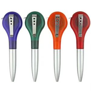 P4952custom Ballpoint Pen Oval Inch Tape Measure Custom logo 1.0mm School Office Supplier Plastic Ballpoint Pens Custom Ball Pen