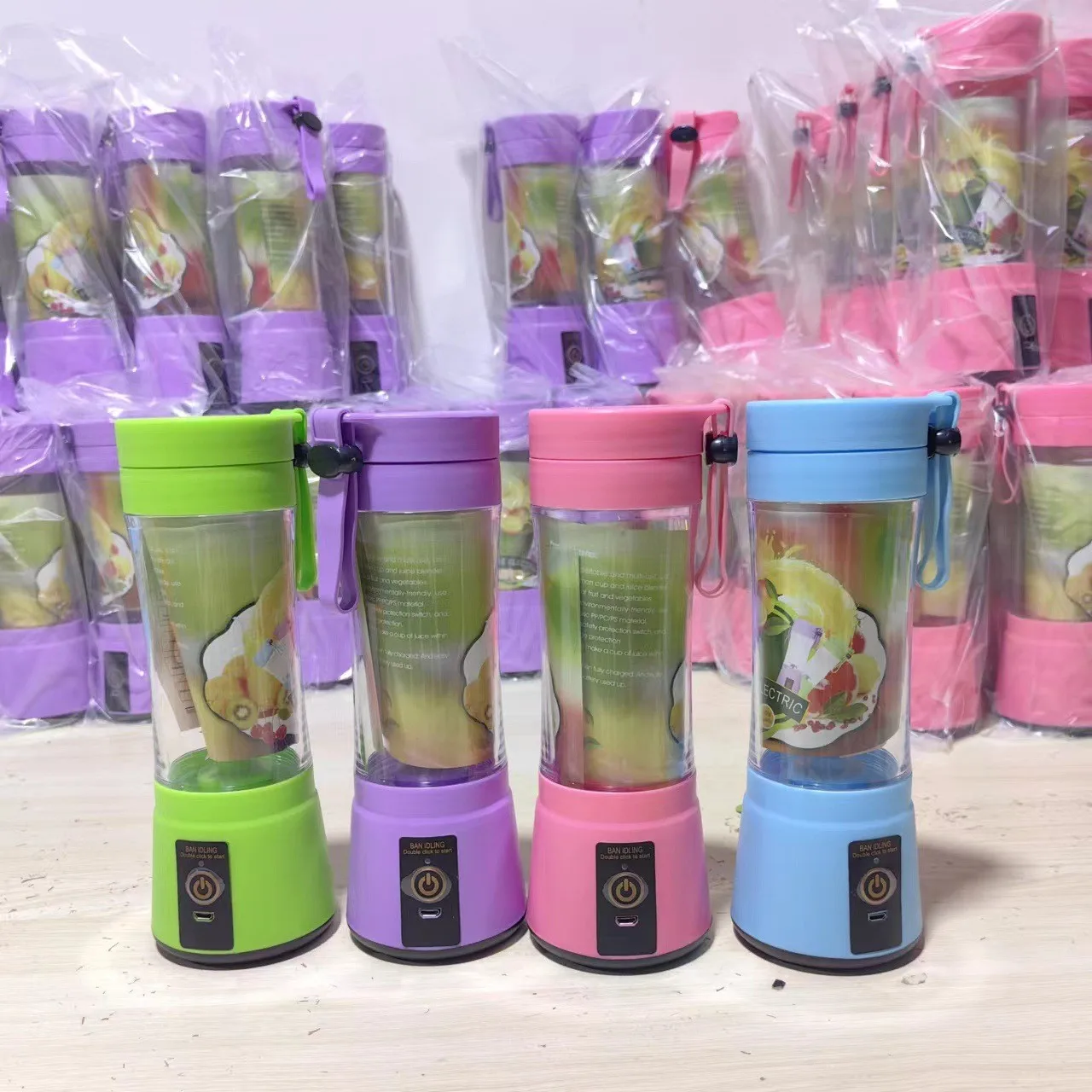 Rechargeable Juicer Extractor Machine Mini Blender High Quality Juicer Bottle Plastic with 380ML Capacity