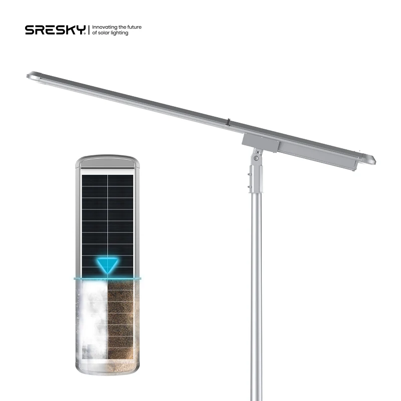 Новый продукт Sresky уличная Водонепроницаемая ip65 лампа на солнечных батареях 40 Вт 80 100 150 солнечные уличные фонари с раздельным светодиодным уличным фонарем