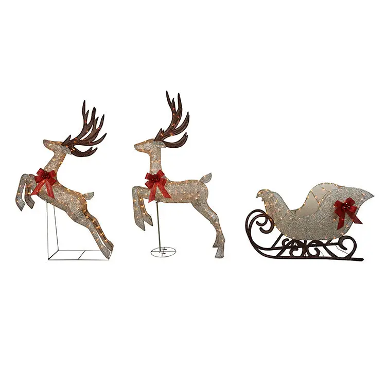 אורות LED בצורת איילים לחג המולד, דקורציות חגיגיות impermeable ל помещения ולחלל החיצון