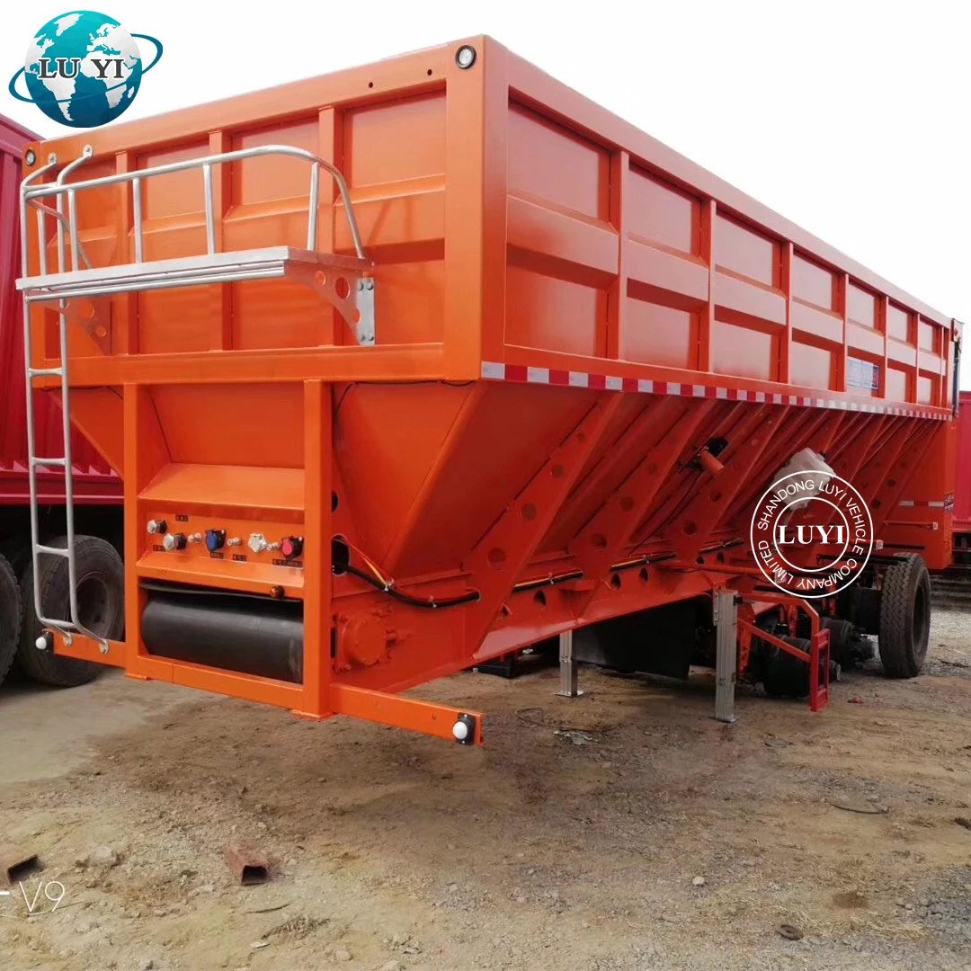CHINA STANDARD STEEL FAST MOVING FLOOR EJECTOR SEMI TRAILER for SALE