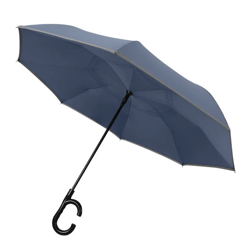 German-style C-shaped Long-handled Inverted Umbrella Automatic Double-layer Large-sized Breathable Reinforced Wind-resistant