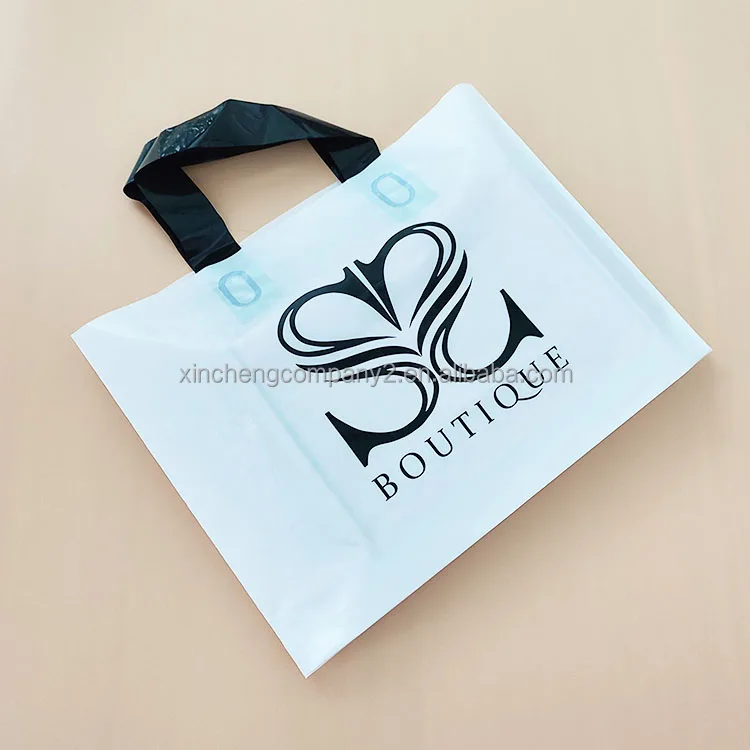 Biodegradable Custom Printed Shopping Handle Plastic Bag for Packaging Plastic Shopping Bag