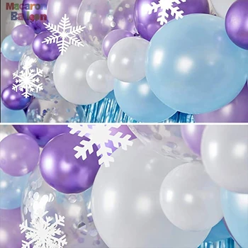  Decoraciones de fiesta de cumpleaños de Frozen: suministros de  fiesta de cumpleaños de Frozen 2, 3, 4, 5 ° decoración con pancarta de  feliz cumpleaños, cortinas de fiesta, látex de copo