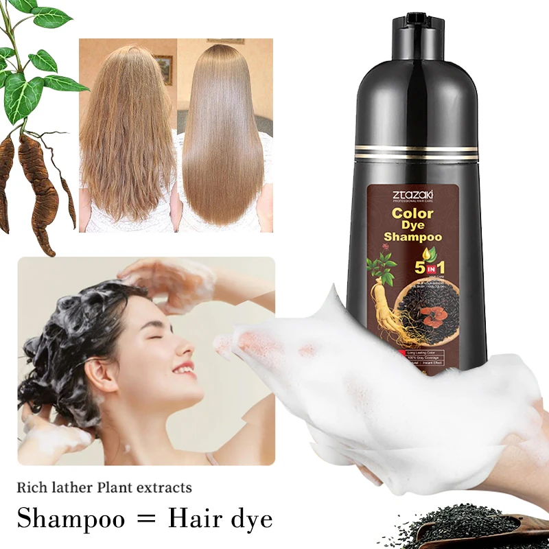 Ztazaki Herbal Essence Natural Hair Dye Shampoo 3-in-1 For All