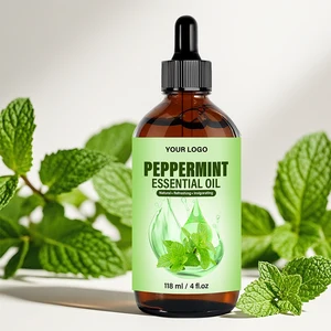 100% Pure Natural Cooling Peppermint Essential Oil Refreshing for Aromatherapy Focus Peppermint Leaves for Diffusers