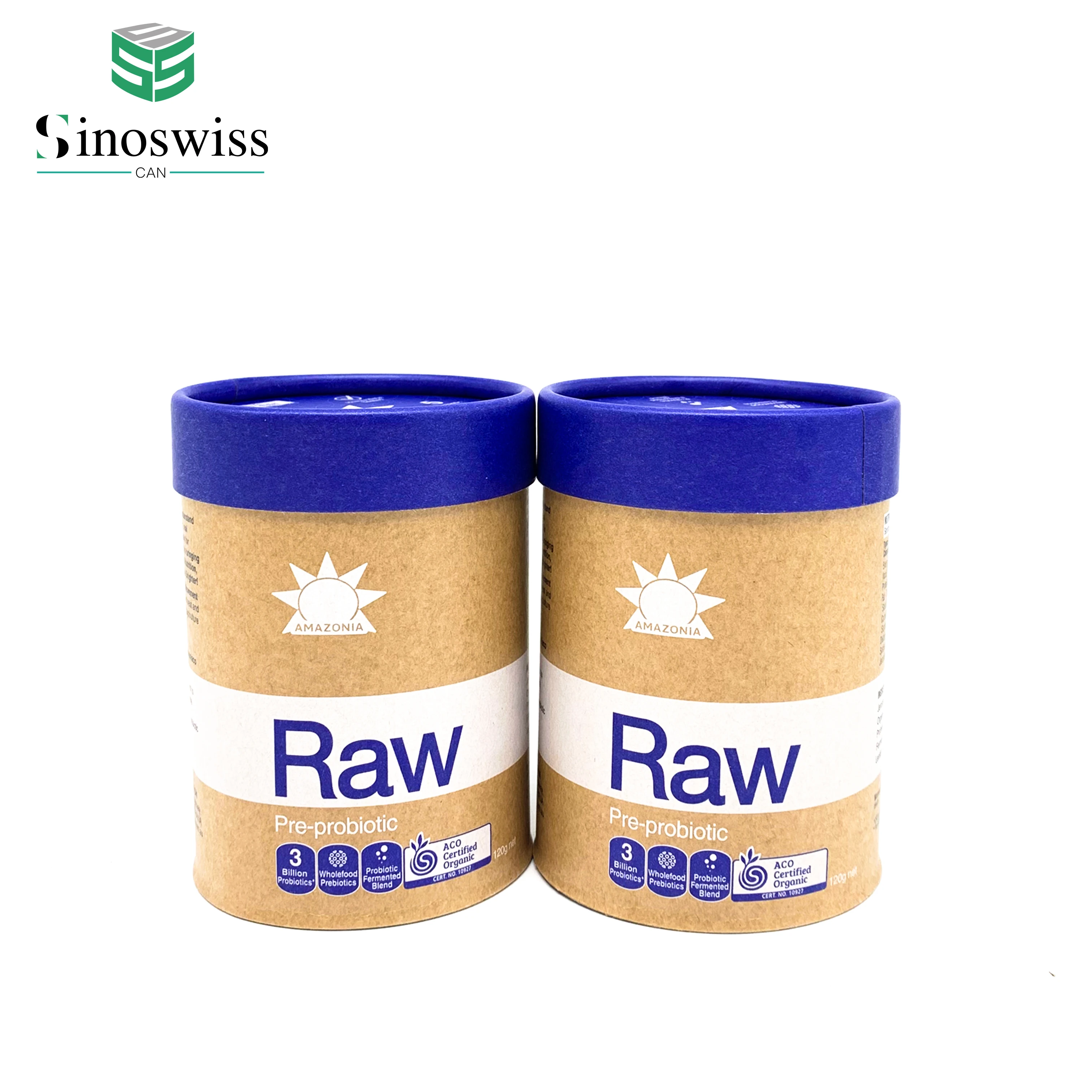 Biodegradable Custom Printing Food Grade Paper Packaging Tube Box