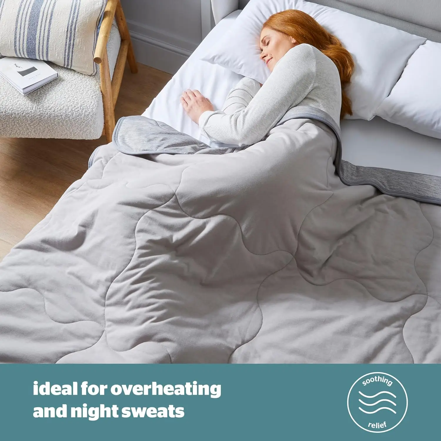 Throw Custom Size Summer Q-Max 0.4 Cooling Double-Sided Cool Soft Cool Blanket Breathable  Cooling Lightweight Comfortable