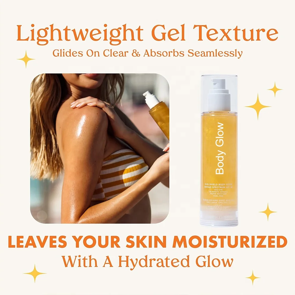 Body Glow Waterproof And Sunscreen Spf 50 Protection Shimmer Makeup