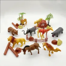 3D realistic animal model toy 16-piece set PVC simulation animal model Wildlife World Early education cognitive toy