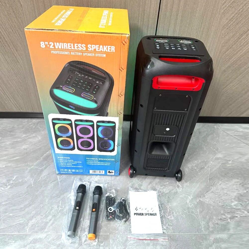 OEM NDR-1908 ワイヤレスカラオケポータブル屋外BTスピーカー マイク