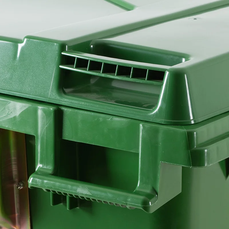 660l Industrial Outdoor Waste Bin Wheeled Garbage Container Large