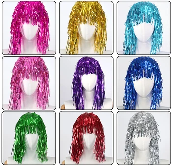 Rainbow Hair Wig for Disco Costume Party for Singles' St. Patrick's Day Cosplay Promotional Party Supply Props