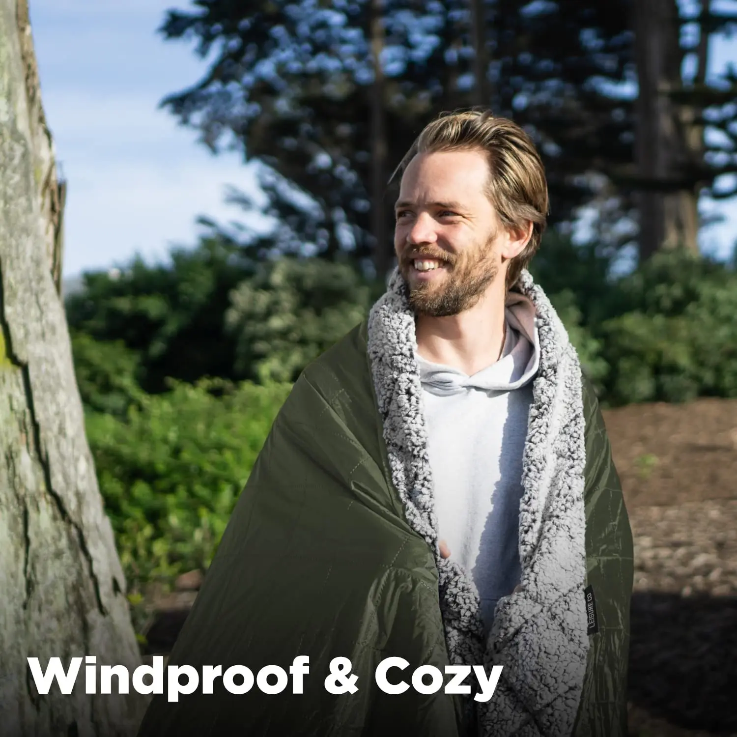 Extra Thick Washable And Windproof Warm Large Fleece Outdoor Blanket