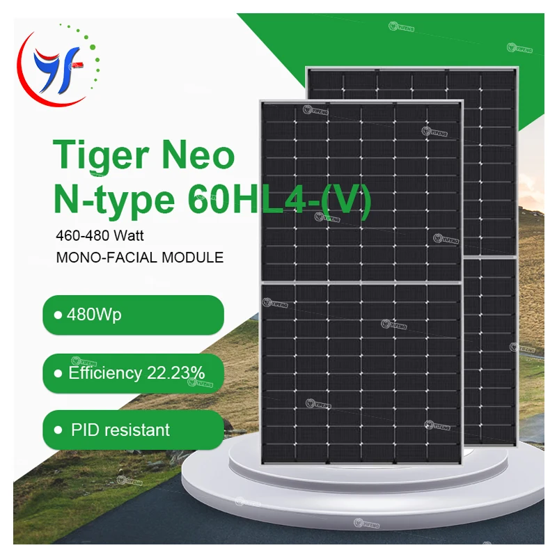 Jinko Solar Tiger Neo 480W - Efficient Monocrystalline Panels