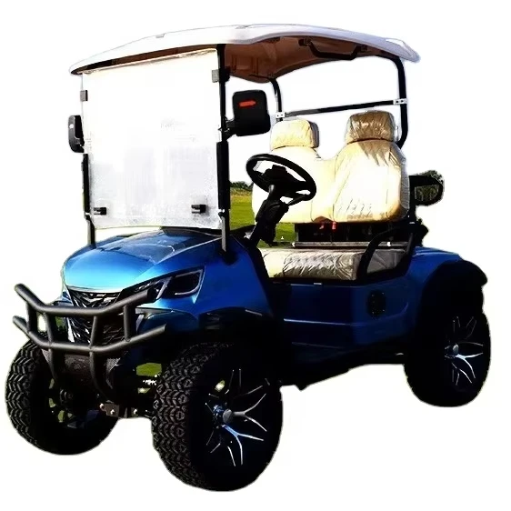 2025 Nuálaíochtaí nua mórdhíola Ardchaighdeán Parison Golf Cart 2 Suíochán 4 Rothaí Gorm 48V Buggy Cruach 5KW 2025SDZX12PTPR15402