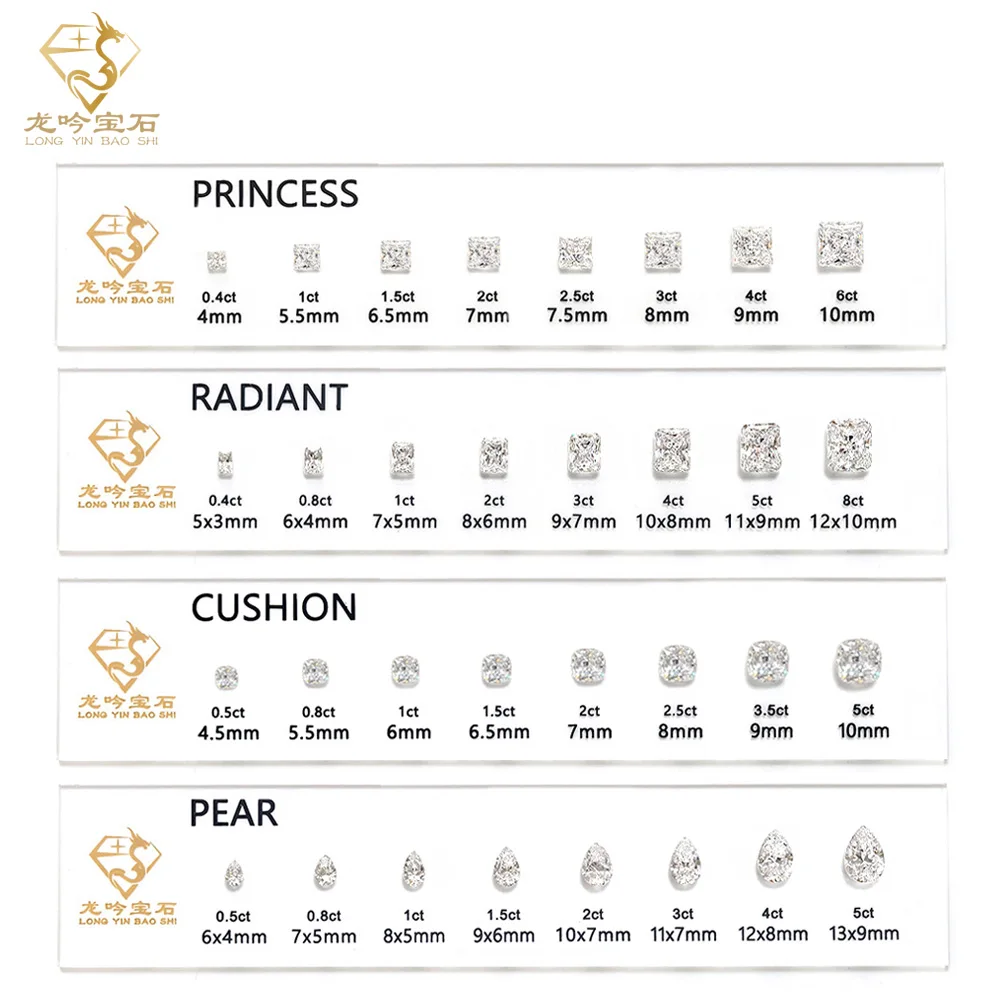 Customization Gemstone Charts - White Cubic Zirconia Sets