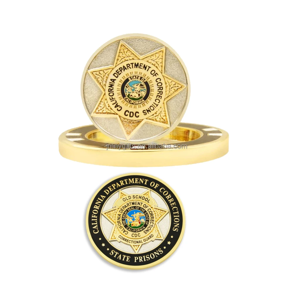 Custom Made Golf Challenge Coin Ball Marker Metal Golf Ball