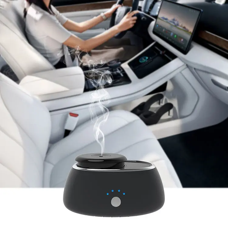 Small Home Office Solar Power Rechargeable 30ml Waterless Essential Oil Solar Energy Car Fragrance Aroma Diffuser