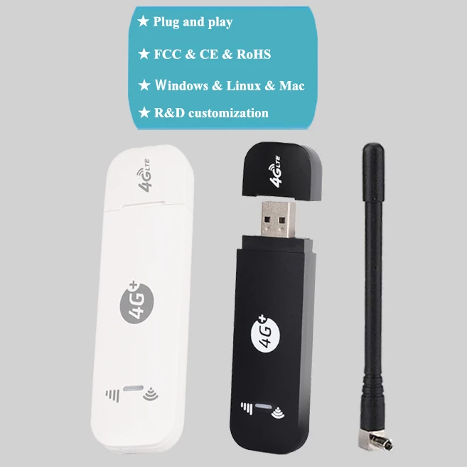 Gokodo External Antenna Support MDM9207 4G CAT4 150Mbps USB Dongle Wireless Modem with Sim Card Slot