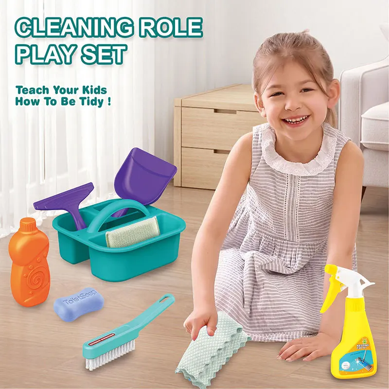 Cleaning Baby Dust Mop Outfit Pretend Housekeeping Dust Sweep Mop