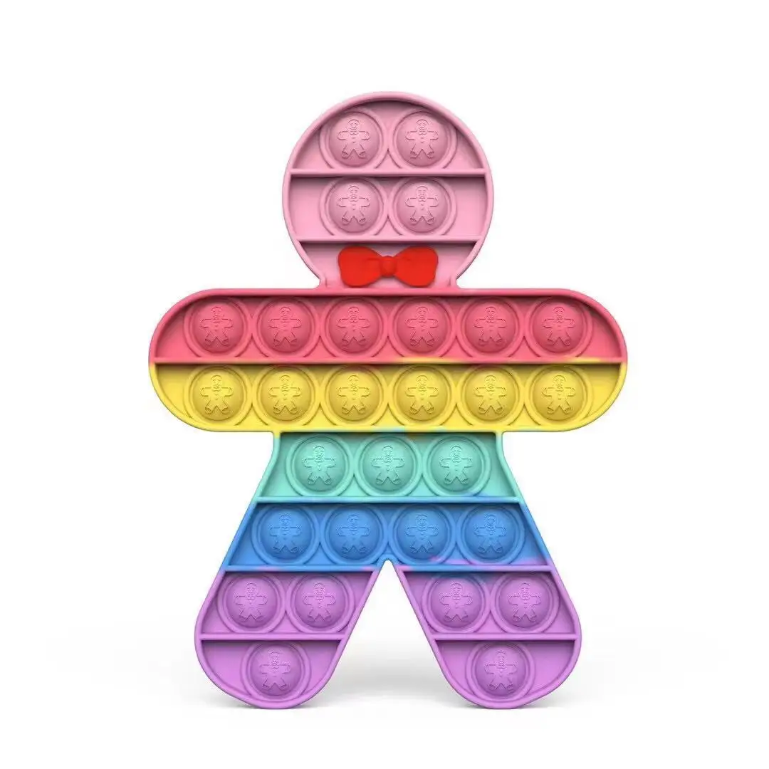 Лидер продаж на Amazon, Рождественская пузырьковая игрушка-антистресс для детей, сенсорное снятие стресса, новые антистрессовые игрушки-антистресс