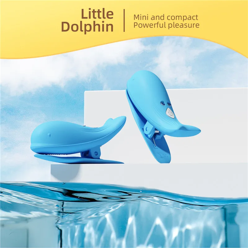 New Wireless Remote Control Magnetic Charging Dolphin Breast Clip Vibration Chest Massage  Masturbator SM Electro Nipple Clamp