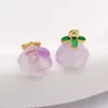 Vetro viola giglio della valle fiore 12*11mm-1.2g-