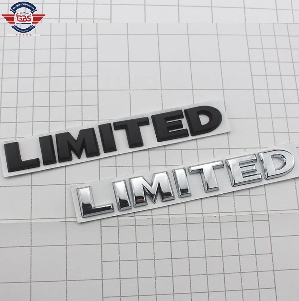 LIMITED Edition Letter Emblem Logo Fit Car 3D Metal Chrome Black Badge Sticker for Toyota Highlander