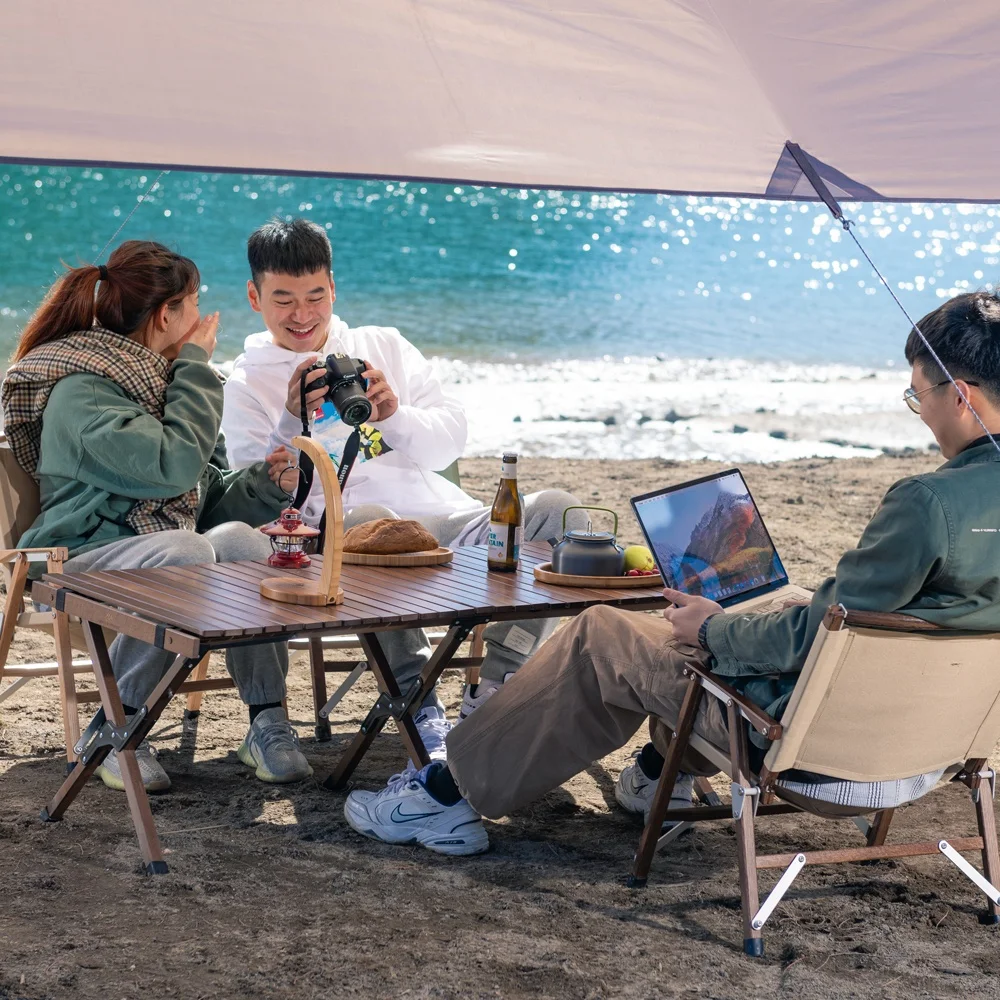 Распродажа, портативный складной стол для кемпинга, барбекю, обеда, пикника, столы с подставкой из Букового дерева, уличные журнальные столики и стулья в комплекте