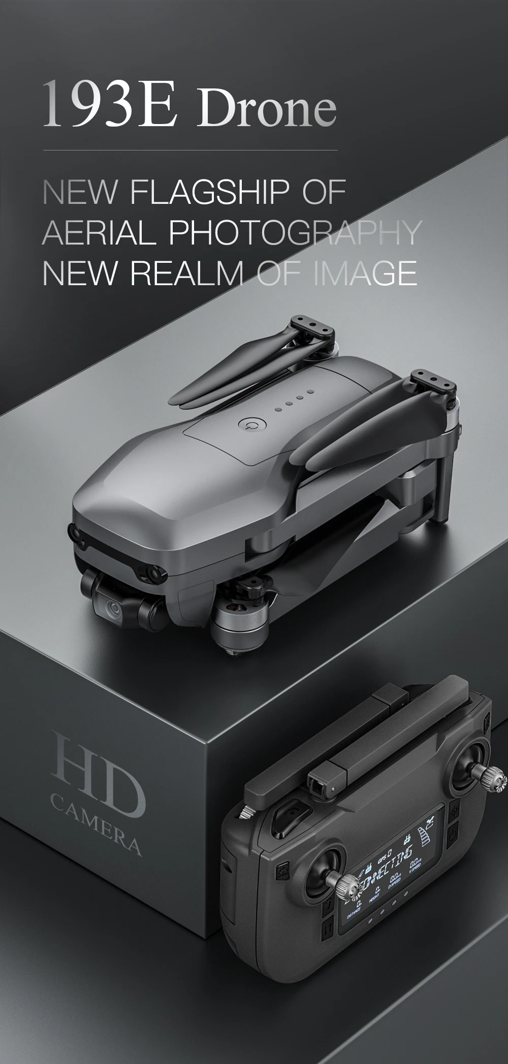 193E RC Drone with 4K UHD Camera, GPS, Obstacle Avoidance, and 3-Axis ...