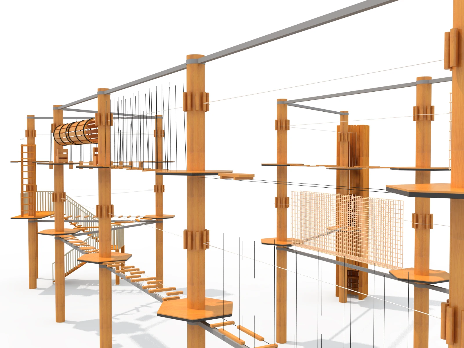 Adventure Playground Park Rope Climbing Outdoor Rope Course Adventure