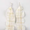 Beige plaid shoelaces