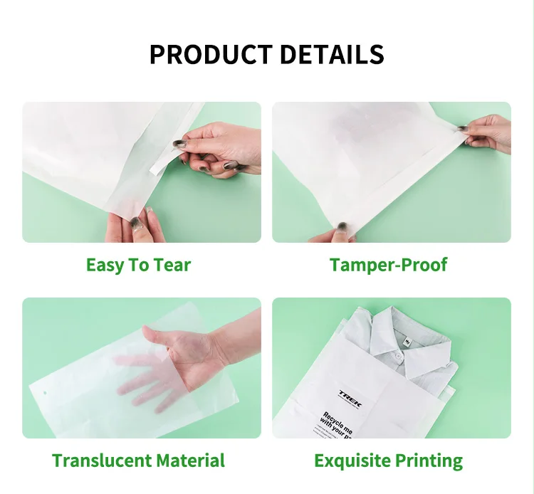 Compostable Glassine Paper Bag For Clothing Packaging Translucent