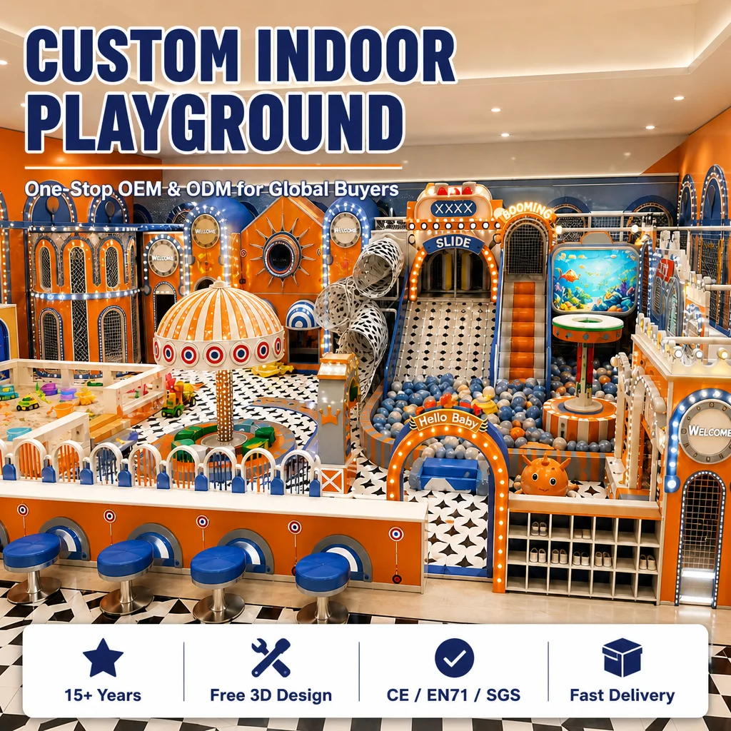 Indoor Soft Play Kids Playground Naughty Castle Equipment CE ASTM Certified Ball Pit Slide Foam for Daycare School OEM