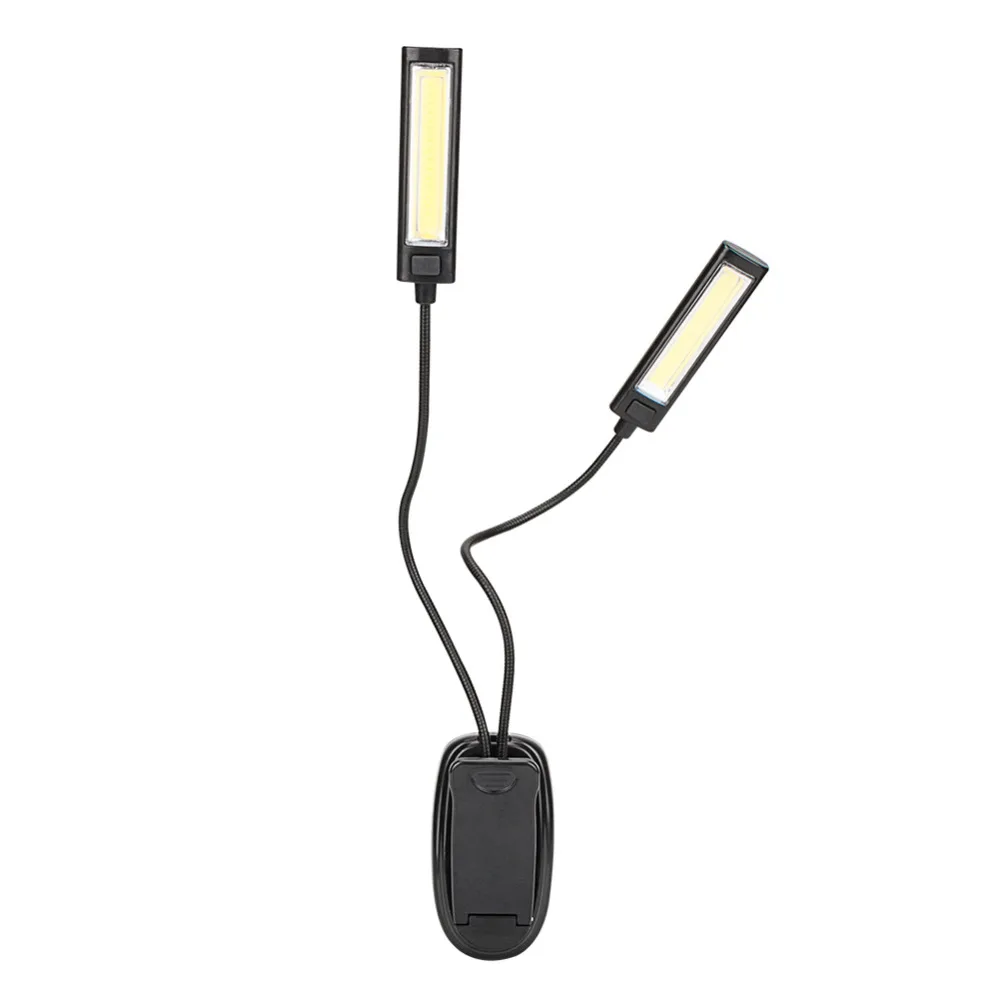 Регулируемый светодиодный мини-светильник для чтения с COB матрицей, супер яркая Настольная лампа с клипсой для Kindle, сенсорным управлением через USB