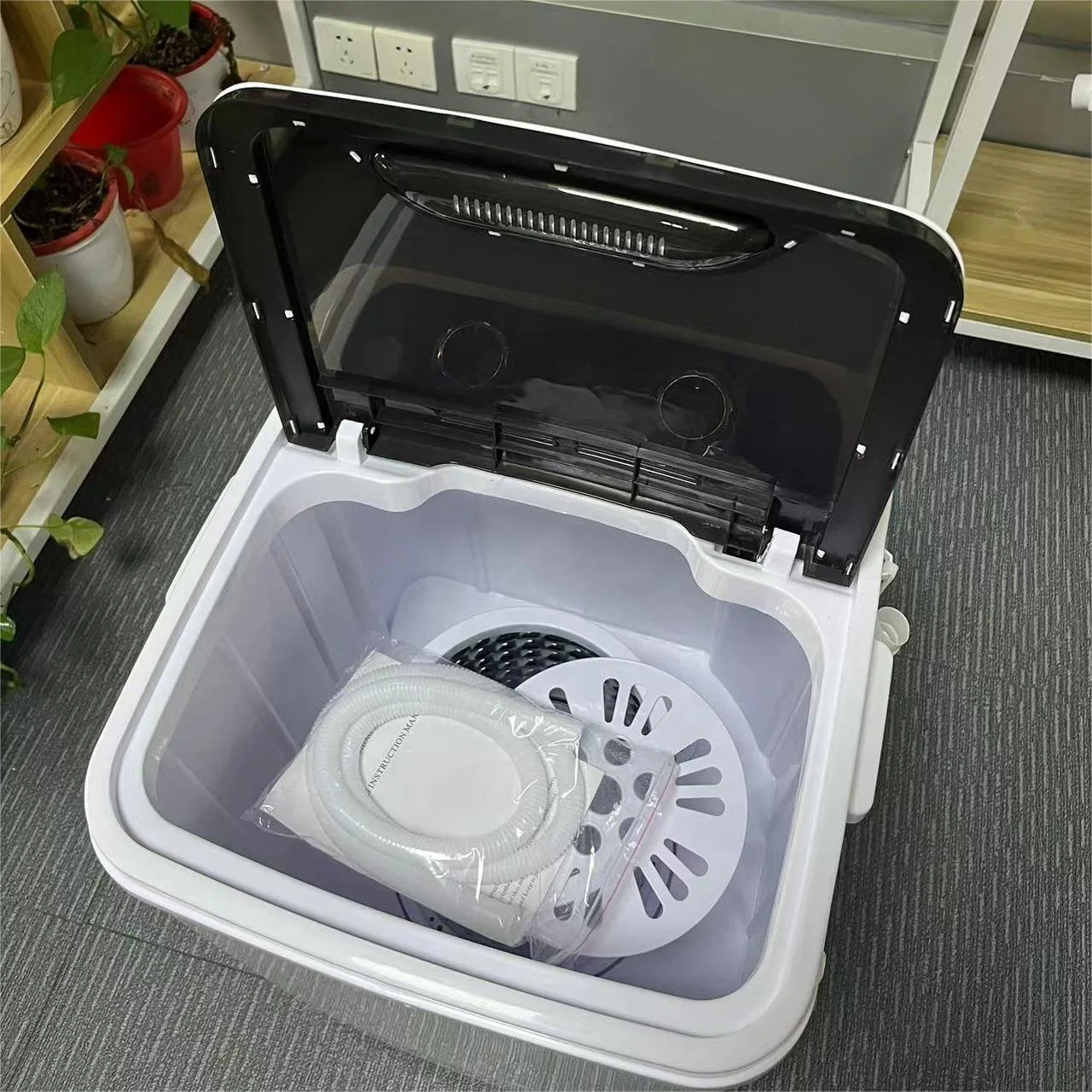 7KG Portable Mini Washing Machine Semi-Automatic Top Loader