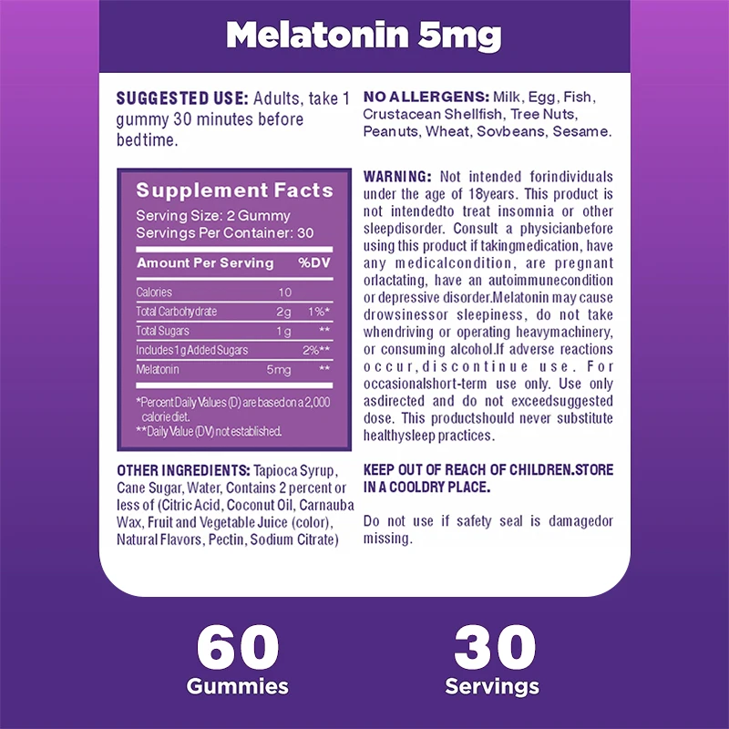 Private label dietary supplement sleep vegan melatonin Gummy Bears melatonin gummies manufacture