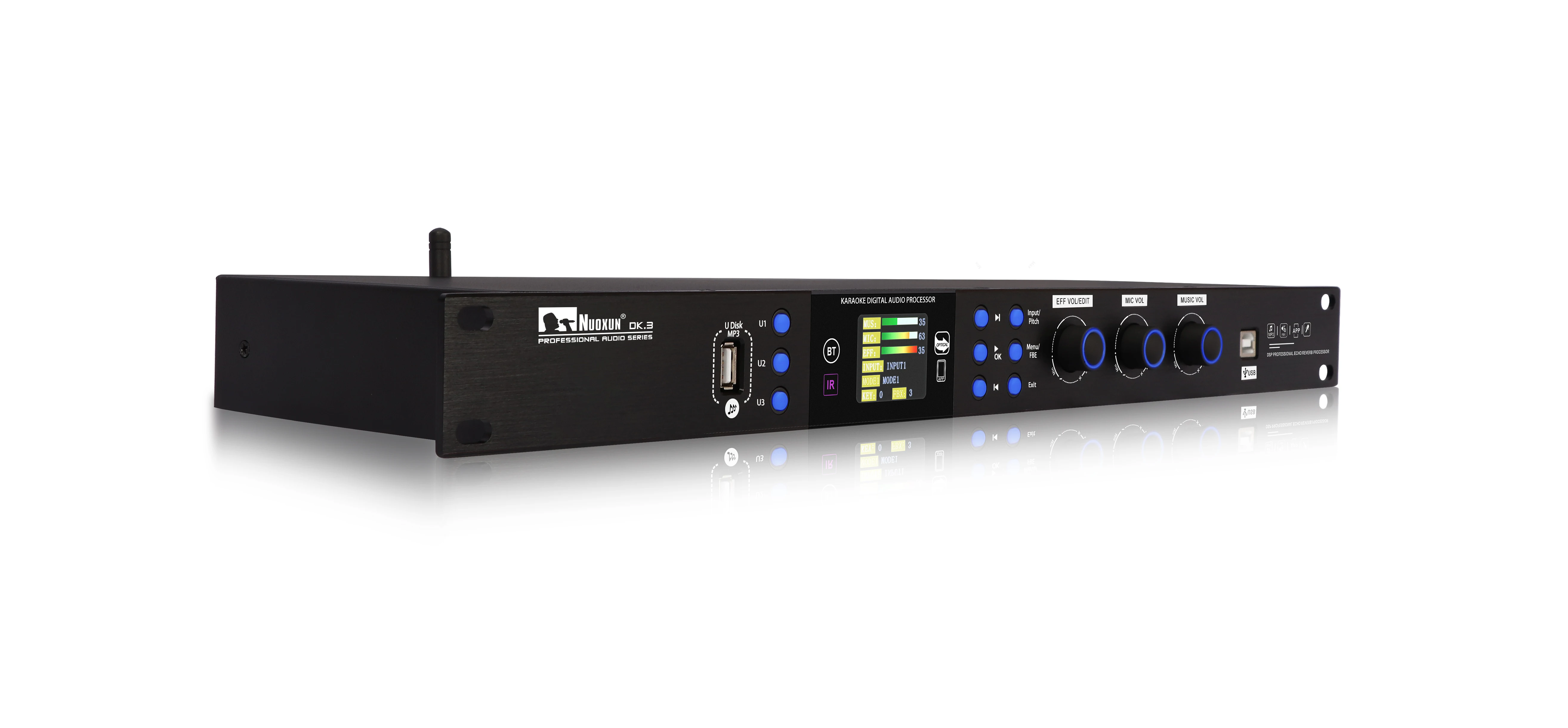 Dual Mode Bluetooth Professional Sound System Digital Audio DSP Processor DBX Technology for KTV Home Parties Audio Equipment