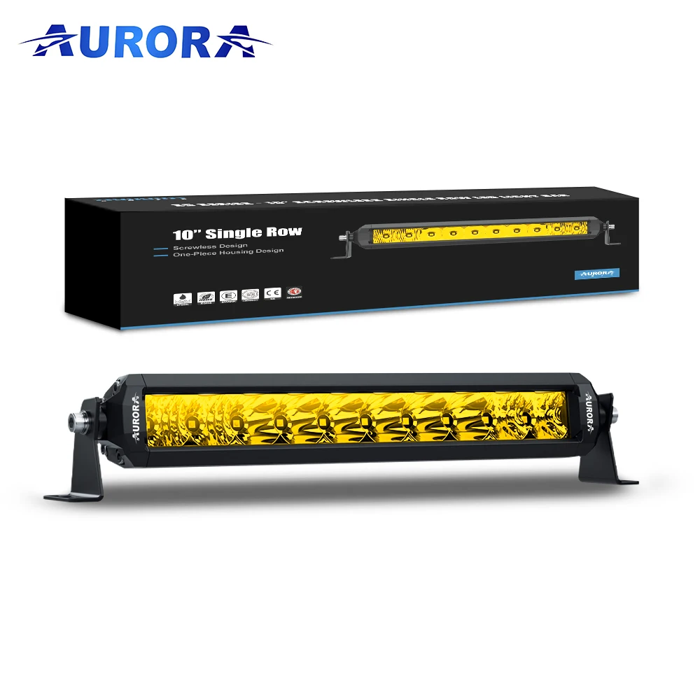 Aurora White And Yellow Color Led Light Bar Led 10" 20" 30" 40" 50 Inch