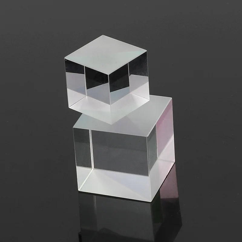 Custom Quartz K9 Optical Glass Cube Rectangular Prisms with Tetrahedral Beam Splitter Prism