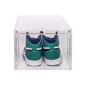 High side open acrylic shoe box sports shoes large shoe cabinet basketball display dust-proof transparent magnetic
