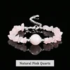 Natural Pink QuantzNatural Violet Amethyst Bracelet
