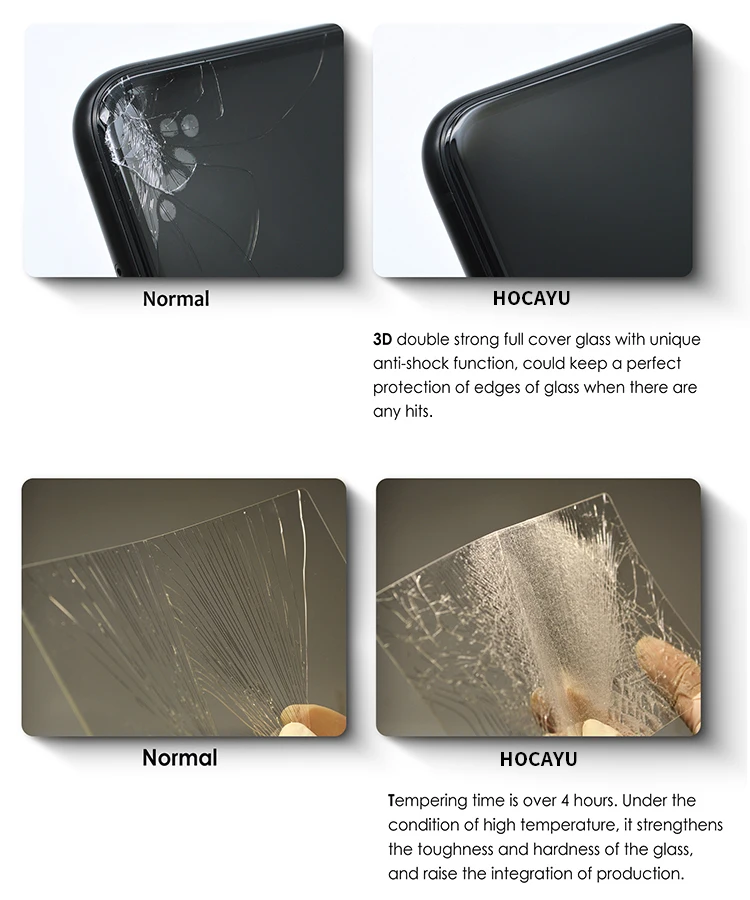 Transparent Phone Tempered Glass Screen Protector for iPhone 11 12 13 14 15 Pro Max Cristal Templado