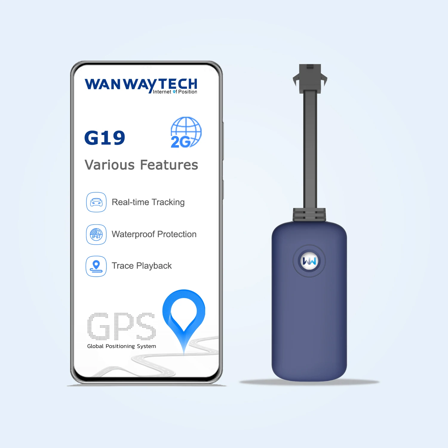 Wanwaytech IP67 Waterproof GPS Tracking Tracker G19 for